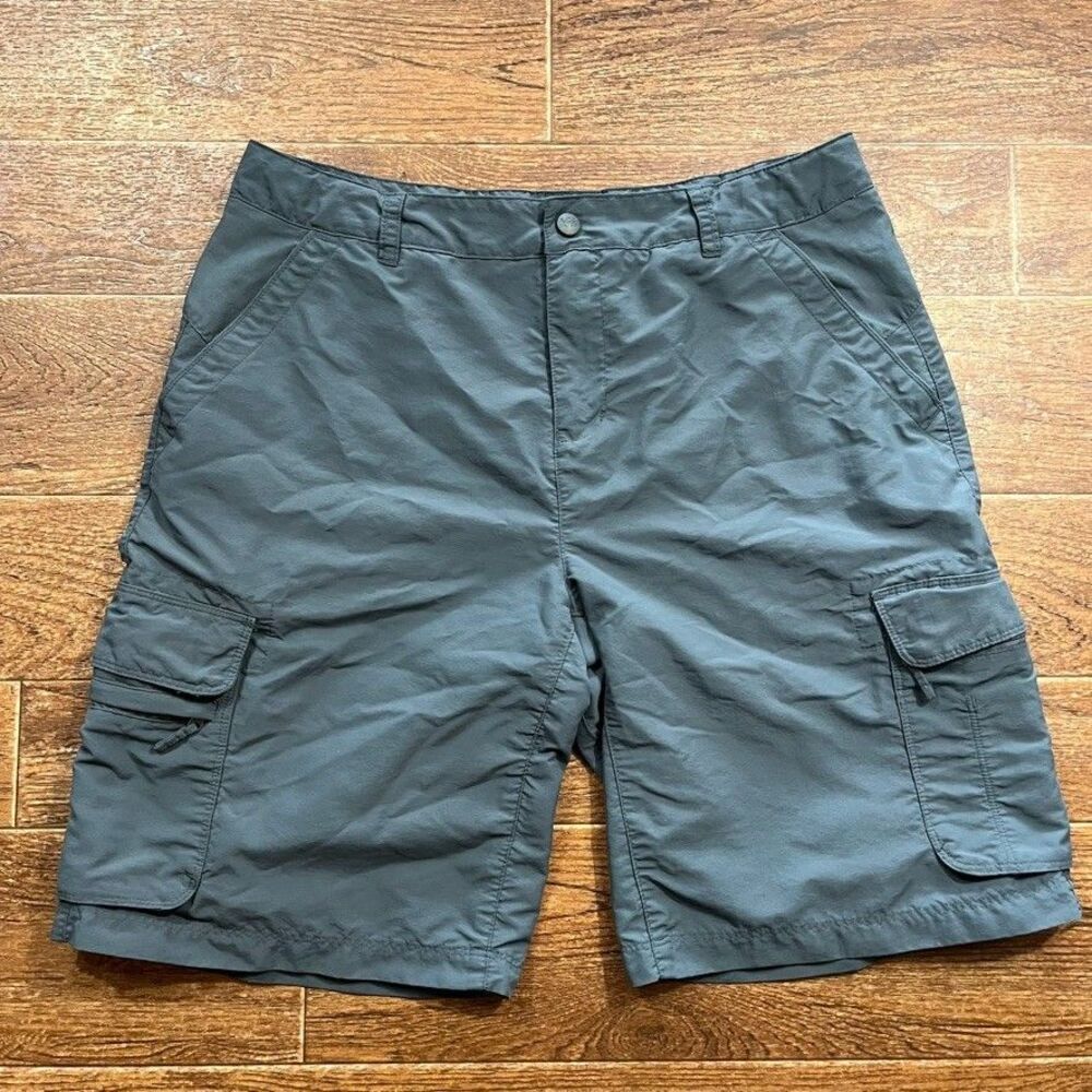 REI Co-op Sahara Cargo Shorts Womens Size 10 Green Gray Hiking Outdoor Gorpcore